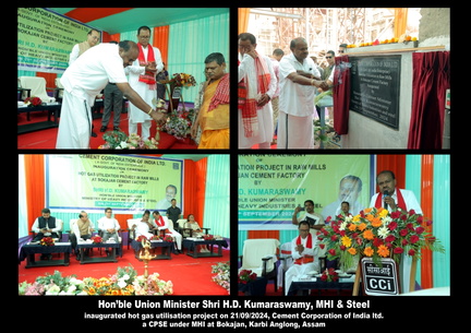 Inaguaration of Hot Gas Utilisation at CCI Bokajan